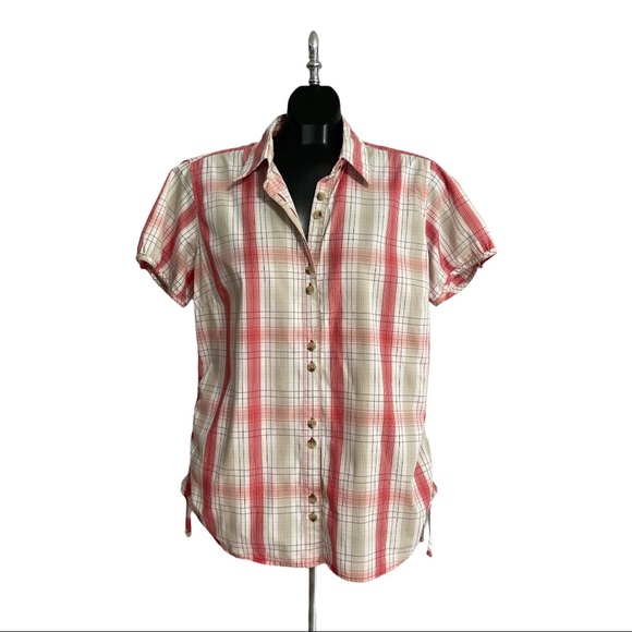 Columbia Tops - Women’s Columbia XL Short Sleeve Capped Button Top